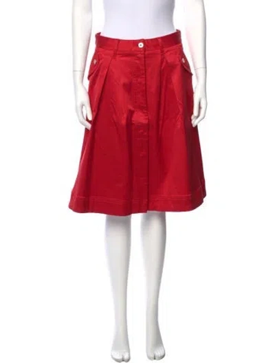 Pre-owned D&g Knee-length Skirt In Red