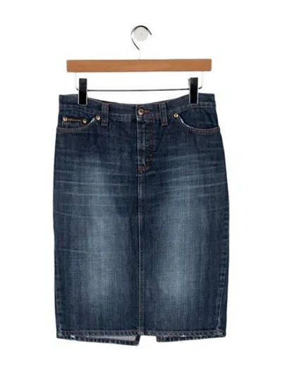 Pre-owned D&g Knee-length Skirt W/ Tags In Blue