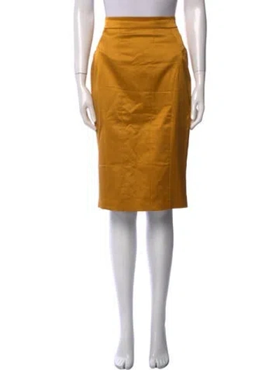 Pre-owned D&g Knee-length Skirt In Yellow