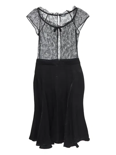 Pre-owned D&g Lace Dress In Black