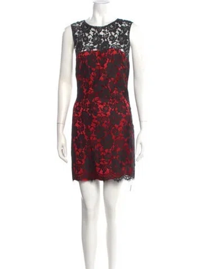 Pre-owned D&g Lace Knee-length Dress In Multi
