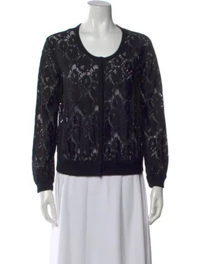 Pre-owned D&g Lace Lace Pattern Sweater In Black