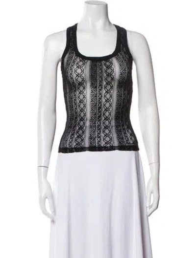 Pre-owned D&g Lace Lace Pattern Top In White
