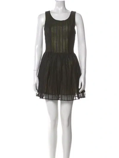 Pre-owned D&g Lace Mini Dress In Black