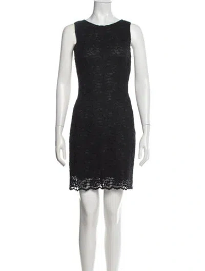 Pre-owned D&g Lace Mini Dress In Black