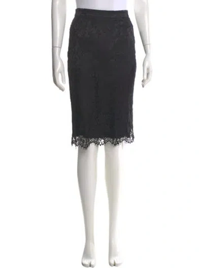 Pre-owned D&g Lace Pattern Knee-length Skirt In Gray