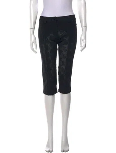 Pre-owned D&g Lace Pattern Straight Leg Pants W/ Tags In Black
