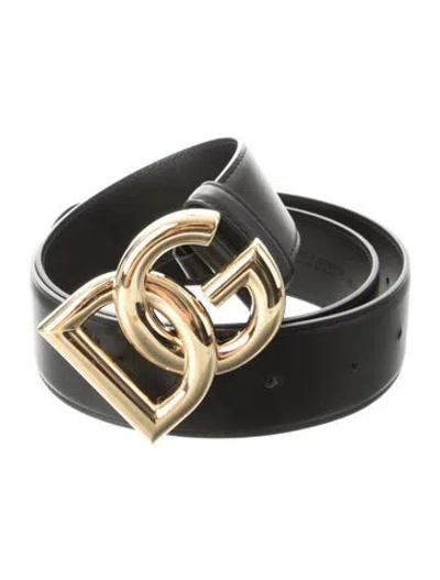 Pre-owned D&g Leather Belt In Black