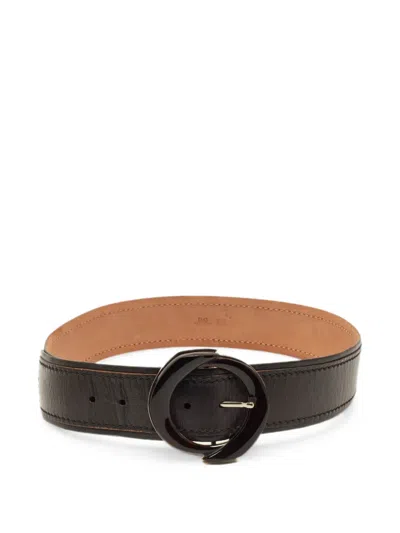 Pre-owned D&g Leather Belt In Brown