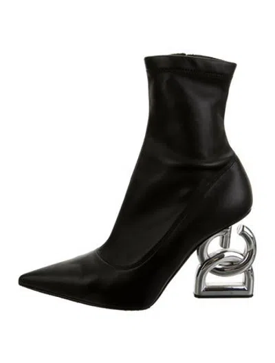 Pre-owned D&g Leather Boots In Black