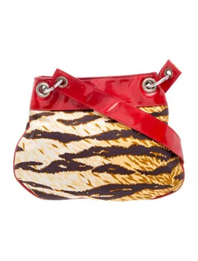 Pre-owned D&g Leather Crossbody Bag In Red