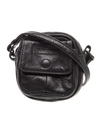 Pre-owned D&g Leather Crossbody Bag W/ Tags In Black