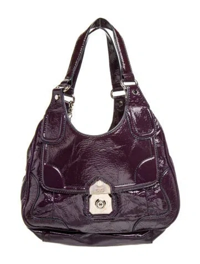 Pre-owned D&g Leather Hobo In Purple