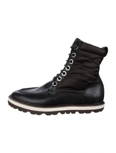 Pre-owned D&g Leather Lace-up Boots In Black