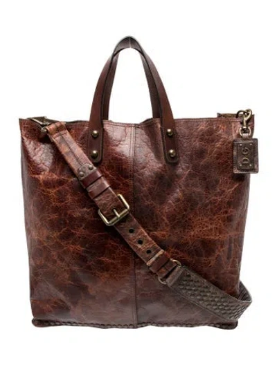 Pre-owned D&g Leather Messenger Bag In Brown