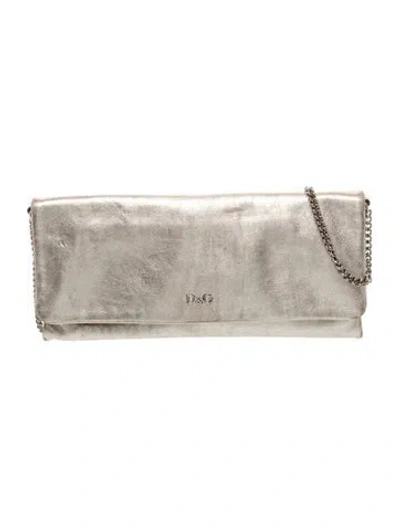 Pre-owned D&g Leather Sasha In Silver