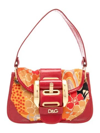 Pre-owned D&g Leather Shoulder Bag In Red