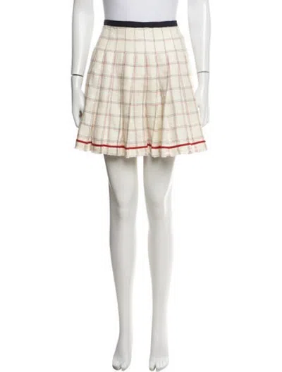 Pre-owned D&g Linen Mini Skirt In Neutrals