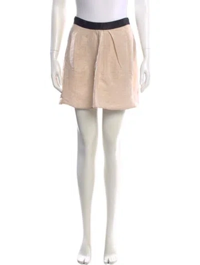 Pre-owned D&g Linen Mini Skirt In Pink