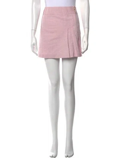 Pre-owned D&g Linen Mini Skirt In Pink