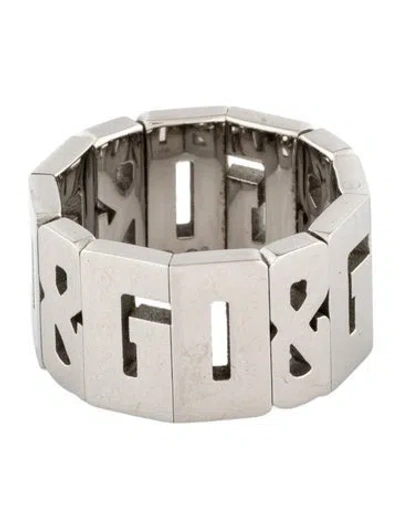 Pre-owned D&g Logo Band Ring In Multicolor