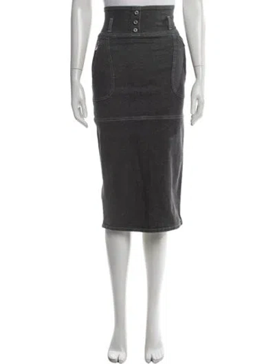 Pre-owned D&g Long Skirt In Gray