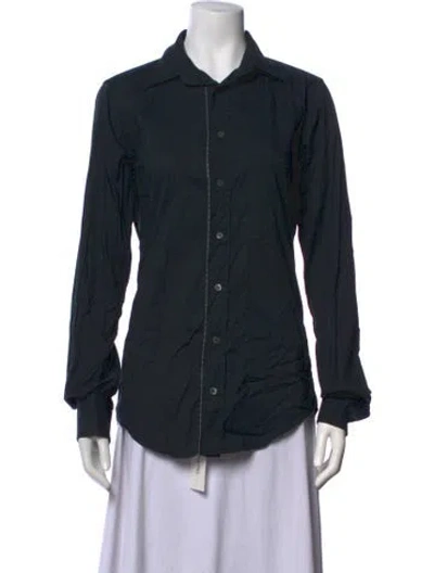 Pre-owned D&g Long Sleeve Button-up Top In Black
