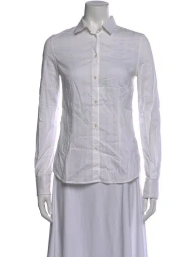 Pre-owned D&g Long Sleeve Button-up Top In Neutral