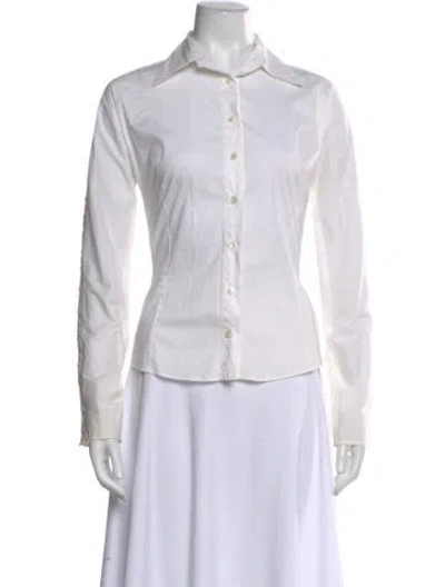 Pre-owned D&g Long Sleeve Button-up Top In Neutral