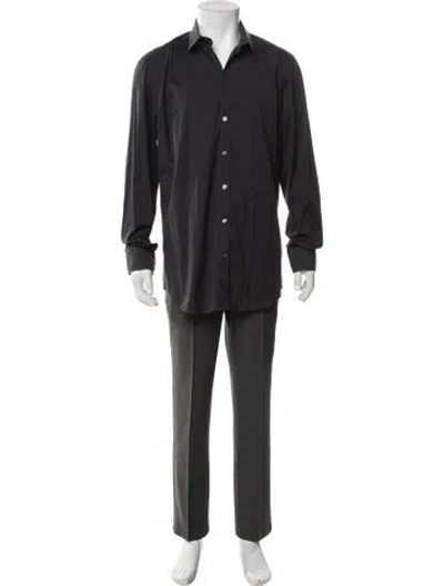 Pre-owned D&g Long Sleeve Dress Shirt In Black