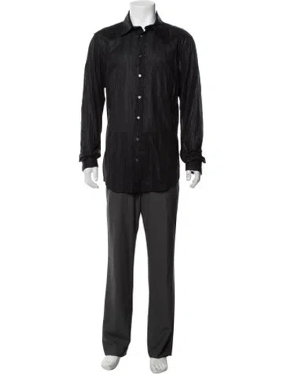 Pre-owned D&g Long Sleeve Dress Shirt In Black