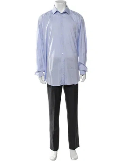 Pre-owned D&g Long Sleeve Dress Shirt In Blue