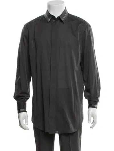 Pre-owned D&g Long Sleeve Dress Shirt In Grey