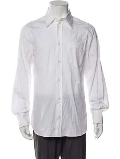 Pre-owned D&g Long Sleeve Dress Shirt In White