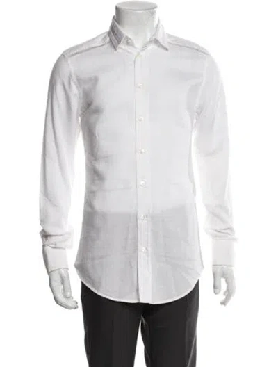 Pre-owned D&g Long Sleeve Dress Shirt In White
