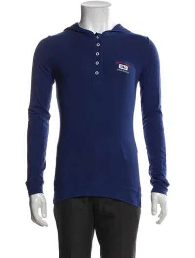Pre-owned D&g Long Sleeve Hoodie In Blue
