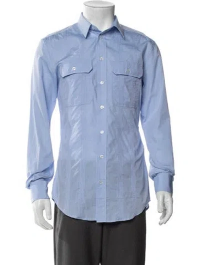 Pre-owned D&g Long Sleeve Shirt In Blue
