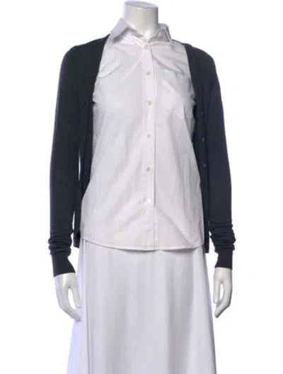 Pre-owned D&g Long Sleeve Top In Grey/white