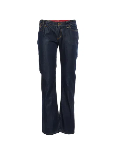 Pre-owned D&g Lovely Straight-leg Jeans In Blue