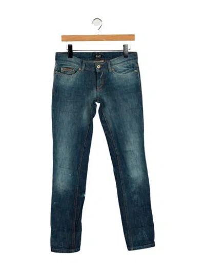 Pre-owned D&g Low-rise Skinny Leg Jeans In Blue