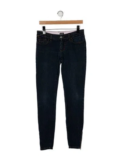 Pre-owned D&g Low-rise Skinny Leg Jeans In Blue