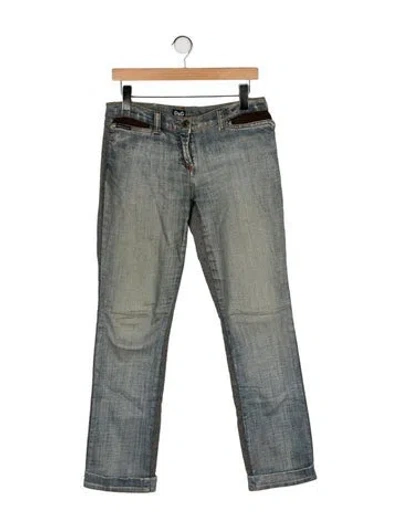 Pre-owned D&g Low-rise Straight Leg Jeans In Blue