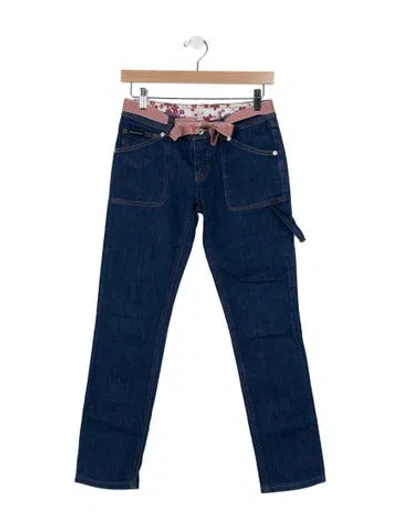 Pre-owned D&g Low-rise Straight Leg Jeans In Blue