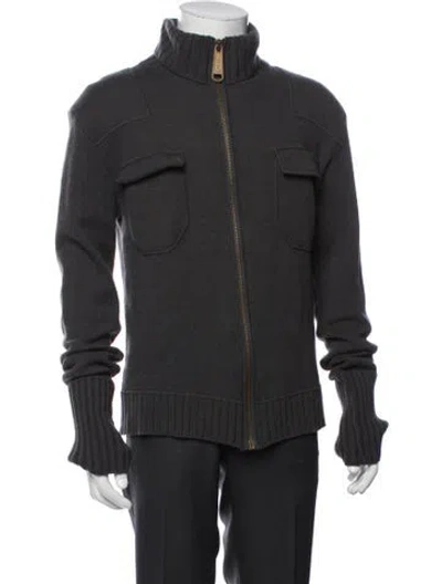 Pre-owned D&g Merino Wool Jacket In Grey