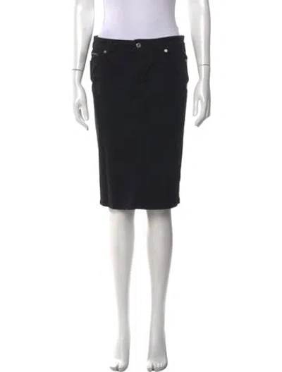 Pre-owned D&g Mesh Accents Knee-length Skirt In Black