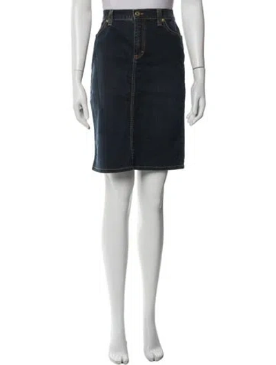 Pre-owned D&g Midi Length Skirt In Blue