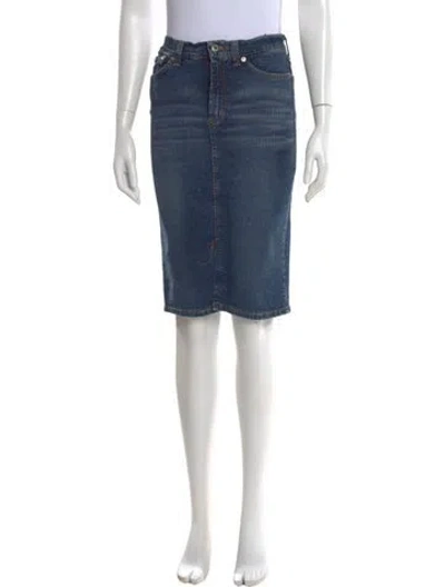 Pre-owned D&g Midi Length Skirt In Blue