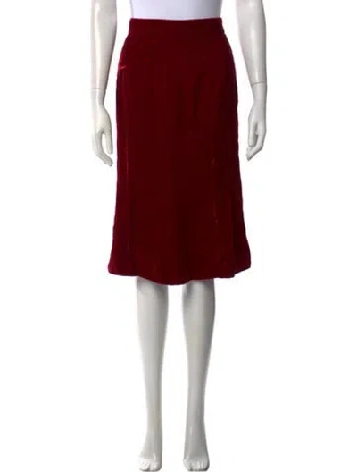 Pre-owned D&g Midi Length Skirt In Burgundy