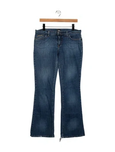 Pre-owned D&g Mid-rise Flared Jeans In Blue