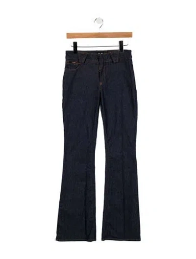 Pre-owned D&g Mid-rise Flared Jeans In Blue